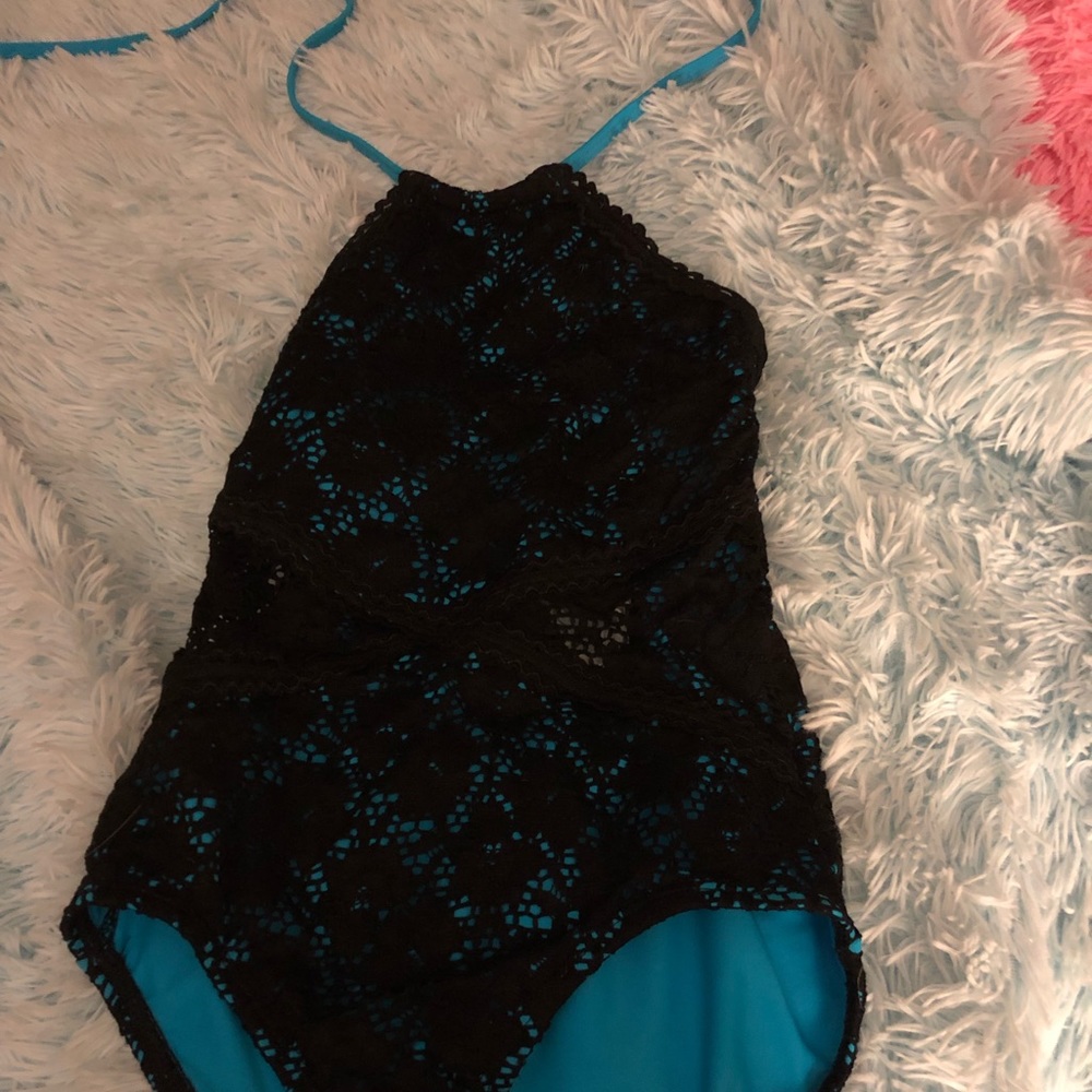 Black and blue lace Sadie Jane dance Leotard
